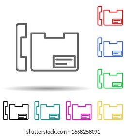contacts on your phone multi color style icon. Simple thin line, outline vector of web icons for ui and ux, website or mobile application