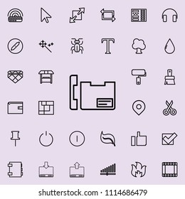 contacts on your phone outline icon. Detailed set of minimalistic line icons. Premium graphic design. One of the collection icons for websites, web design, mobile app on colored background