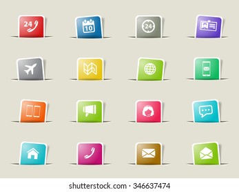 Contacts paper icons for web