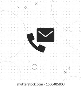 Contacts, phone, vector best flat icon on texture background , EPS 10