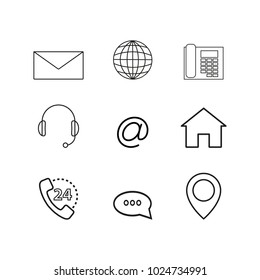 Contacts set online icons