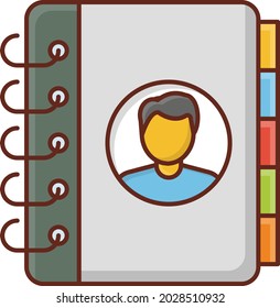 icono de color plano vectorial de contactos