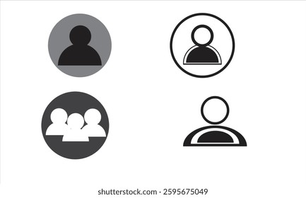 Contacts vector icon art set