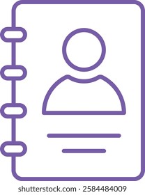 Contacts vector icon. Can be used for printing, mobile and web applications.