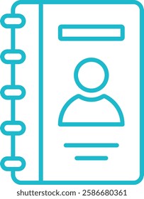 Contacts vector icon. Can be used for printing, mobile and web applications.