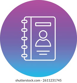 Contacts vector icon. Can be used for printing, mobile and web applications.