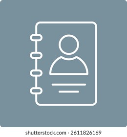 Contacts vector icon. Can be used for printing, mobile and web applications.