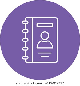 Contacts vector icon. Can be used for printing, mobile and web applications.