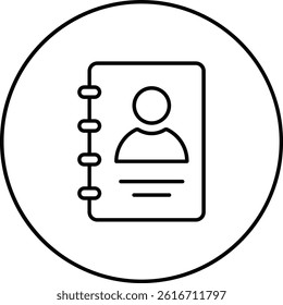 Contacts vector icon. Can be used for printing, mobile and web applications.