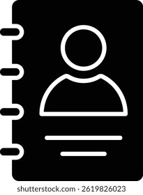 Contacts vector icon. Can be used for printing, mobile and web applications.