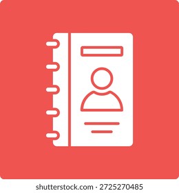 Icono de Vector de contactos. Se puede utilizar para aplicaciones de impresión, móviles y de Web.
