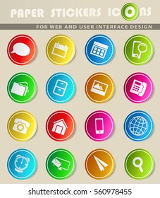 contacts vector icons for user interface design