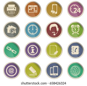 contacts vector icons for user interface design