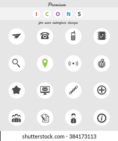 Contacts  vector icons for web sites and user interface