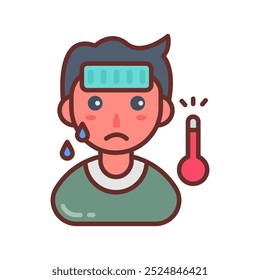 Iconos rellenos contagiosos, Ilustración vectorial