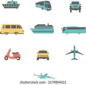 Contain a set of transportation illustration in .eps format