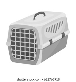 Container for animals.Pet shop single icon in black style vector symbol stock illustration web.