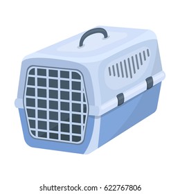 Container for animals.Pet shop single icon in cartoon style vector symbol stock illustration web.