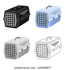 Container for animals.Pet shop single icon in cartoon style vector symbol stock illustration web.