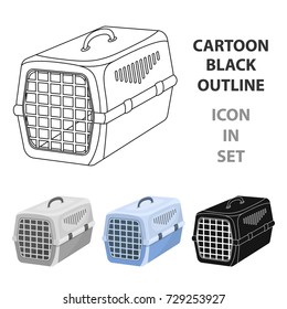 Container for animals.Pet shop single icon in cartoon style vector symbol stock illustration web.