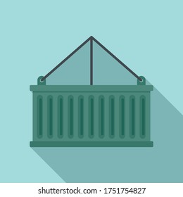Container box icon. Flat illustration of container box vector icon for web design