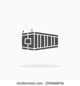 Container box icon. Solid or glyph style. Vector illustration. Enjoy this icon for your project