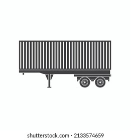 ilustración de camión de caja de contenedores, arte vectorial.