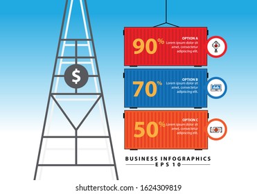 Container for business 3 graphics. Eps10 Vector.