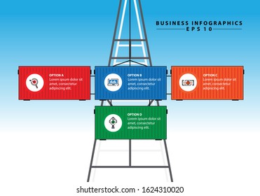 Container for business 4 graphics. Eps10 Vector.