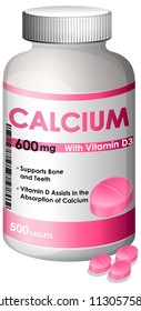 A container of calcium illustration