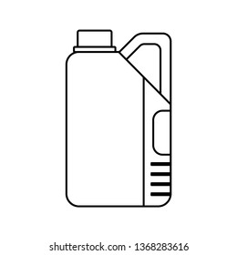 Container, canister for oil or gasoline. Flat icon, linear object. Cut out illustration.