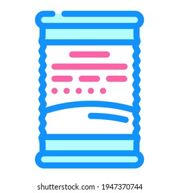 container of canned food color icon vector. container of canned food sign. isolated symbol illustration