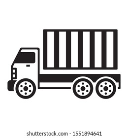 Container Cargo Delivery Vehicles Concept, Semi-trailer truck Vector Icon Design