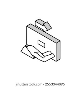 container carrying isometric icon vector. container carrying sign. isolated symbol illustration
