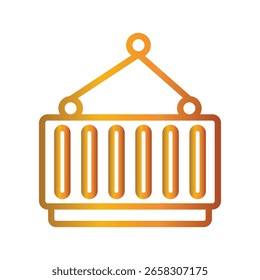 Container Color gradient illustration vector icon which can easily modify or edit