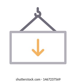 container colour line vector icon