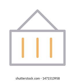 container colour line vector icon