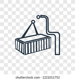 Container concept vector linear icon isolated on transparent background, Container concept transparency concept in outline style