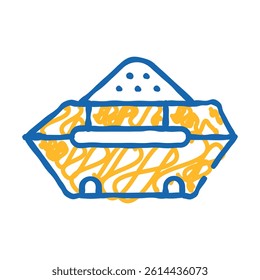 container with construction garbage doodle icon sketch vector. container with construction garbage sign. isolated symbol illustration