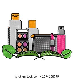 container cosmetic makeup palette eyeshadow lipstick eyeliner