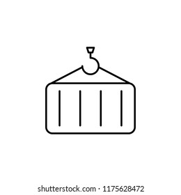 container crane icon. Element of logistics icon for mobile concept and web apps. Thin line container crane icon can be used for web and mobile on white background
