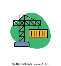 Container Crane Icon vector stock illustration
