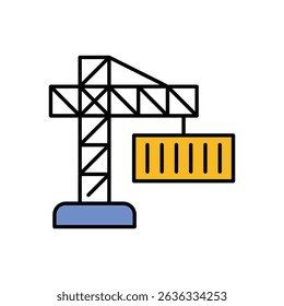 Container Crane Icon vector stock illustration