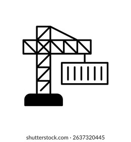 Container Crane Icon vector stock illustration