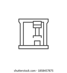 Container crane line outline icon