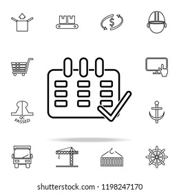 container crane outline icon. Cargo logistic icons universal set for web and mobile