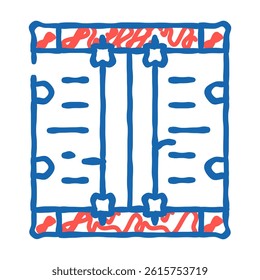 container for delivery doodle icon sketch vector. container for delivery sign. isolated symbol illustration
