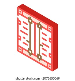 container for delivery isometric icon vector. container for delivery sign. isolated symbol illustration
