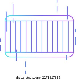 Container delivery service icons with purple blue outline style. Shipping logistics symbol sign. Simple vector illustration. Related to package, fee, fast courier