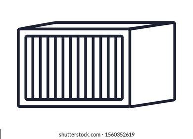 Container design, Delivery shipping logistics transportation distribution and merchandise theme Vector illustration